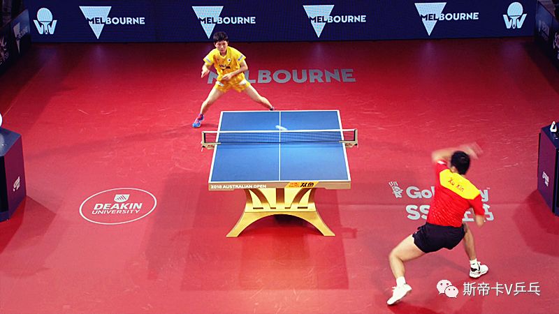 许昕的直板横打,许昕直板和削球