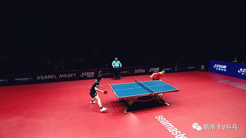 许昕的直板横打,许昕直板和削球