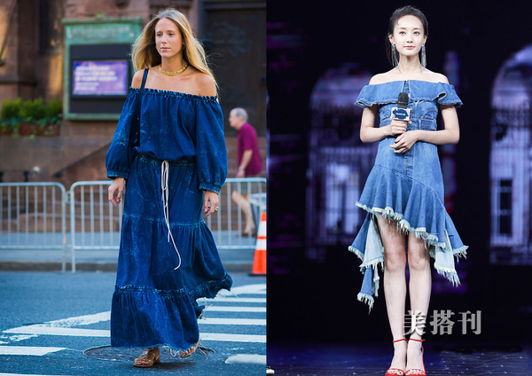 牛仔时尚减龄连衣裙冬季,牛仔连衣裙怎么穿更好看