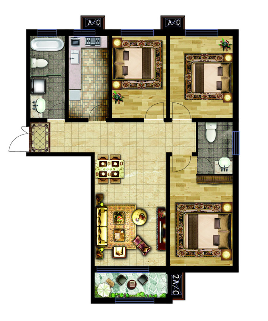房地产公司复式户型设计图,楼盘户型设计图大全