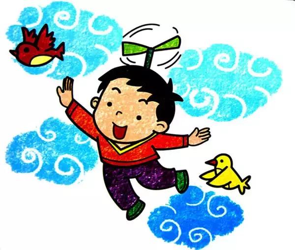 儿童油画棒画原创高清素材,儿童油画棒画素材