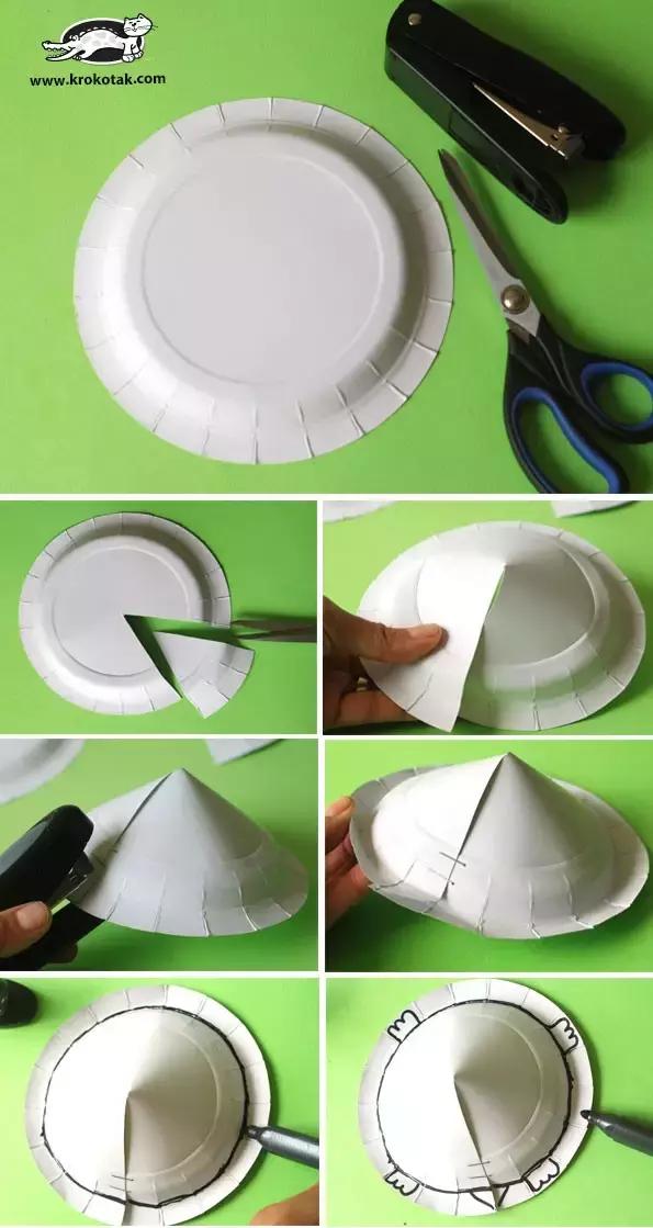 白纸盘手工制作图片大全创意,幼儿园手工作品十二生肖纸盘