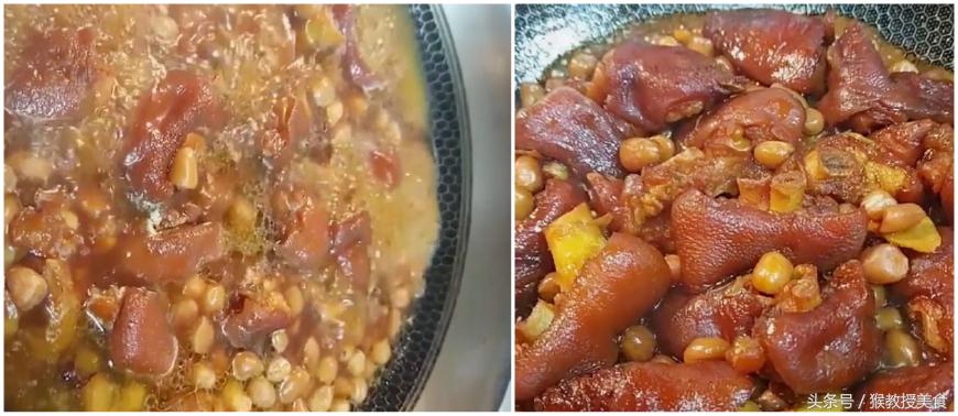 花生炖猪脚有点苦,花生炖猪蹄原味