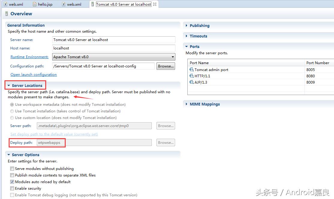jsp如何配置web文件,jsp部署