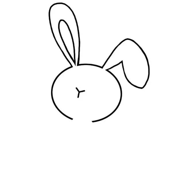 1-3岁幼儿画简笔画小白兔,简笔画教程小白兔的头简笔画