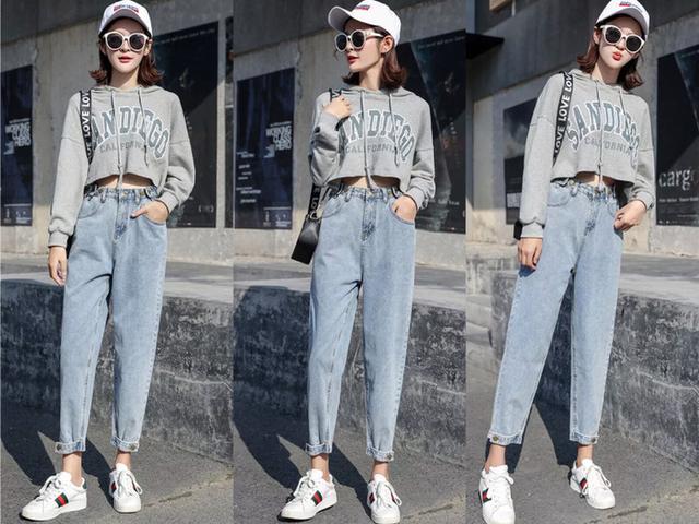 哈伦裤搭配宽松中长款上衣,哈伦裤这么流行这样穿显瘦又时尚