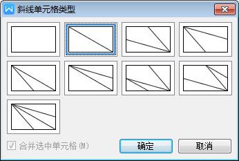 WPS表格中的单元格合并拆分与斜线表头