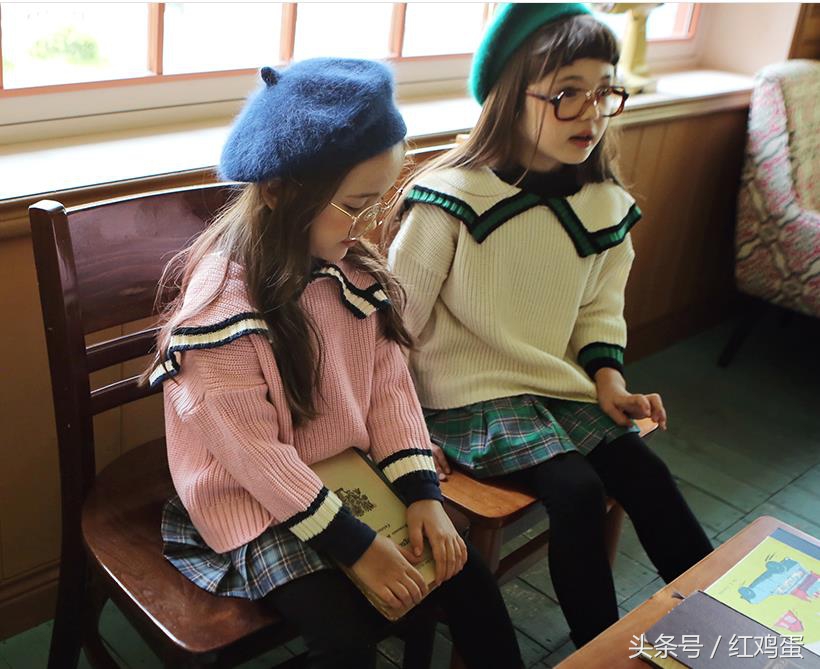 七岁女孩衣服秋冬款韩货,韩国女童6-12岁套装潮流