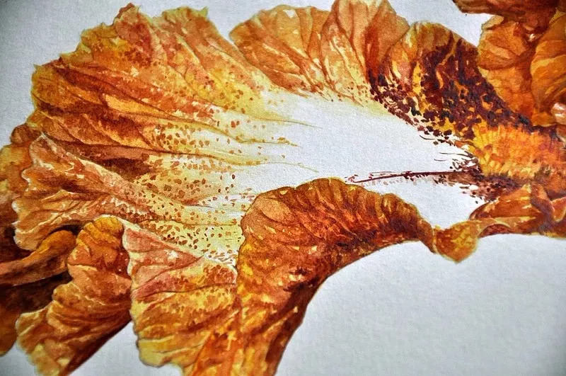 她画的超写实水彩花卉美到窒息,让人惊艳的水彩画