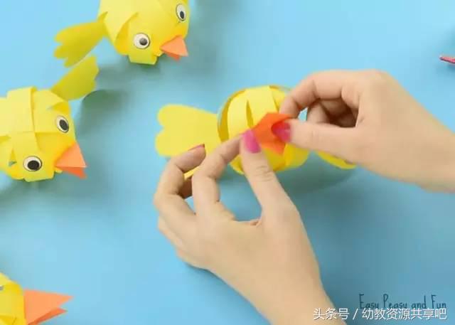 用彩色纸条制作手工卡纸,超简单卡纸手工特别好看