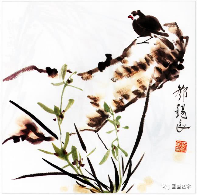 国画兰花的花头的画法,国画兰花画法小视频