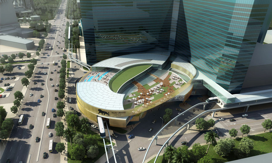 商场建筑外观效果图,三层框架式商场外观图