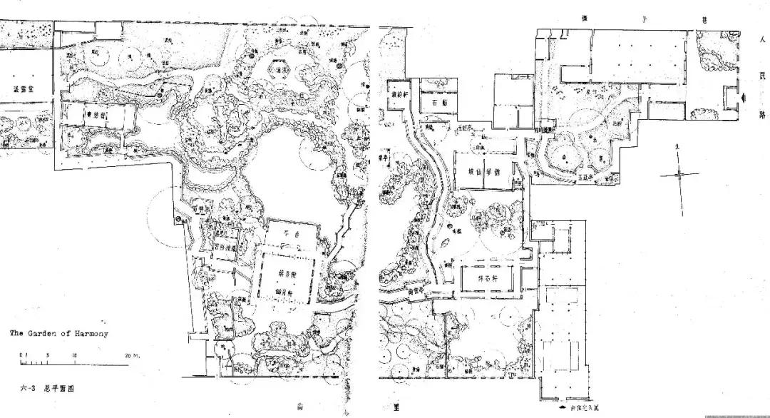 国外经典园林平面图,明清园林平面
