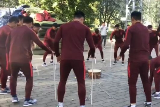 国足集训备战12强赛集训名单,国足集训画面