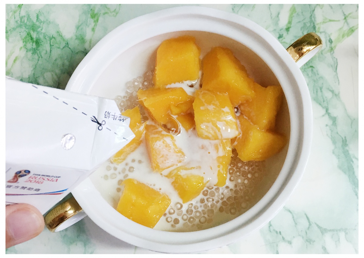简单又好做的芒果捞,芒果西米露低成本制作方法
