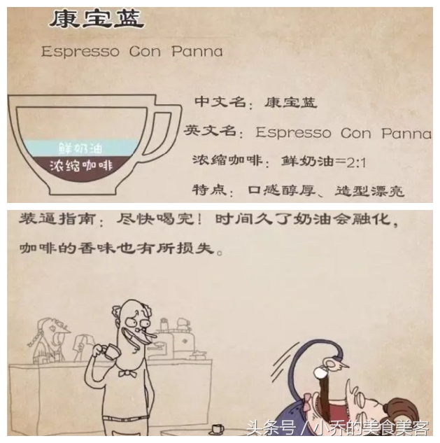 咖啡的七个基本常识书,咖啡厅的咖啡种类及喝法