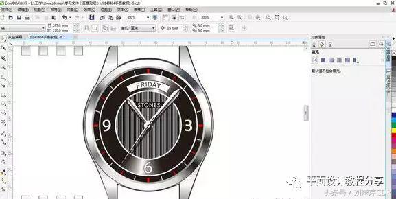 coreldraw表盘怎么制作,用coreldraw画手表