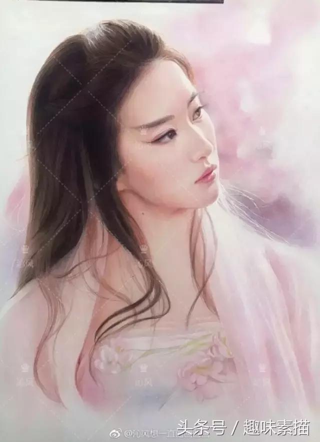 赵丽颖彩铅手绘清晰,赵丽颖彩铅画教程简单