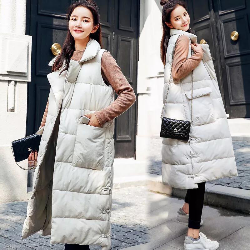 中年微胖妈妈适合的羽绒马甲,妈妈穿羽绒马甲外穿中长款