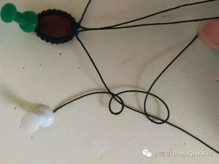 绳编宝石吊坠教程,石头吊坠穿珠子编绳教程