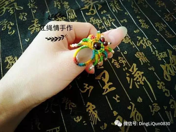 绳编宝石吊坠教程,石头吊坠穿珠子编绳教程