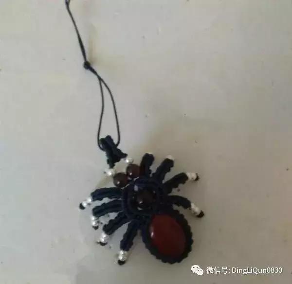 绳编宝石吊坠教程,石头吊坠穿珠子编绳教程