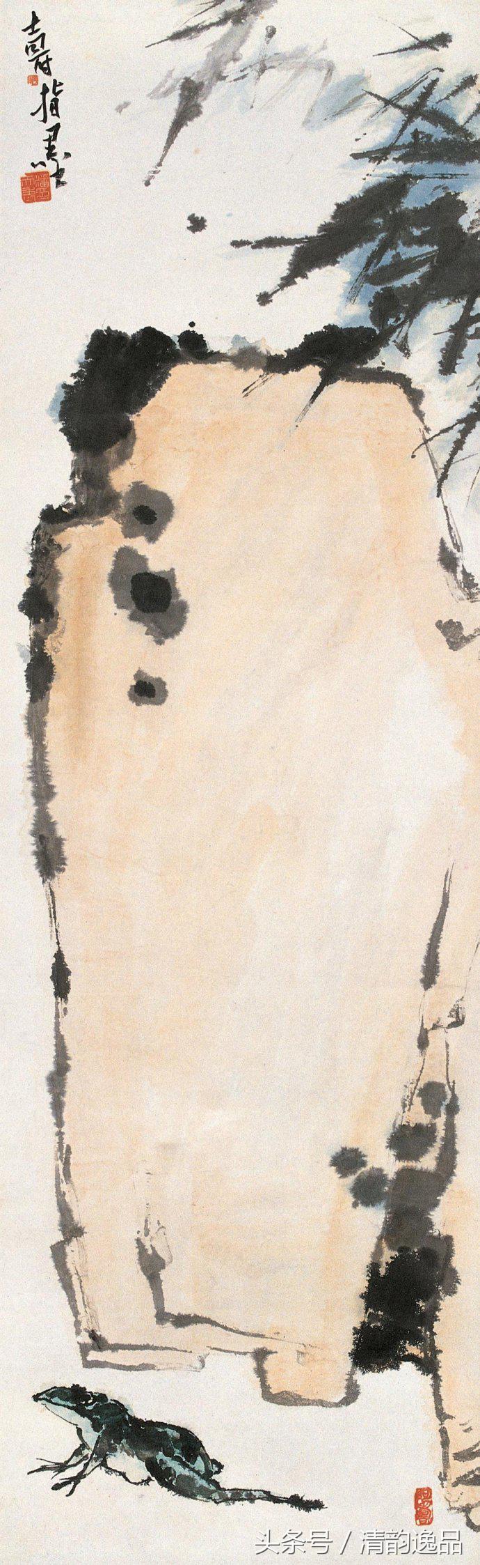 潘天寿花鸟真迹一百幅大赏,潘天寿山水画名作欣赏