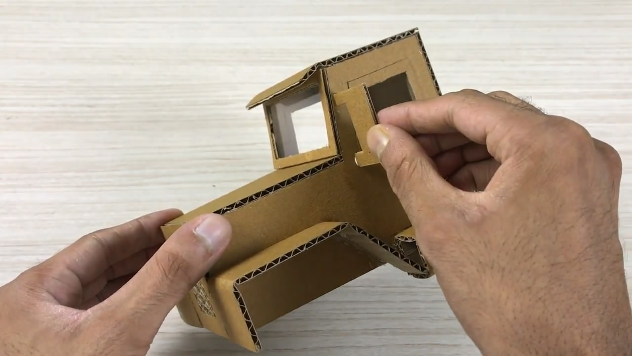 用纸板制作卡车模型解放j6p,用纸板制作斯堪尼亚卡车车头模型