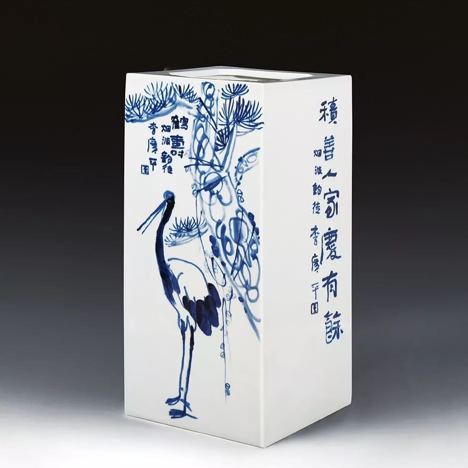 古涧一枝梅,梅兰竹菊手绘釉上彩瓷板画