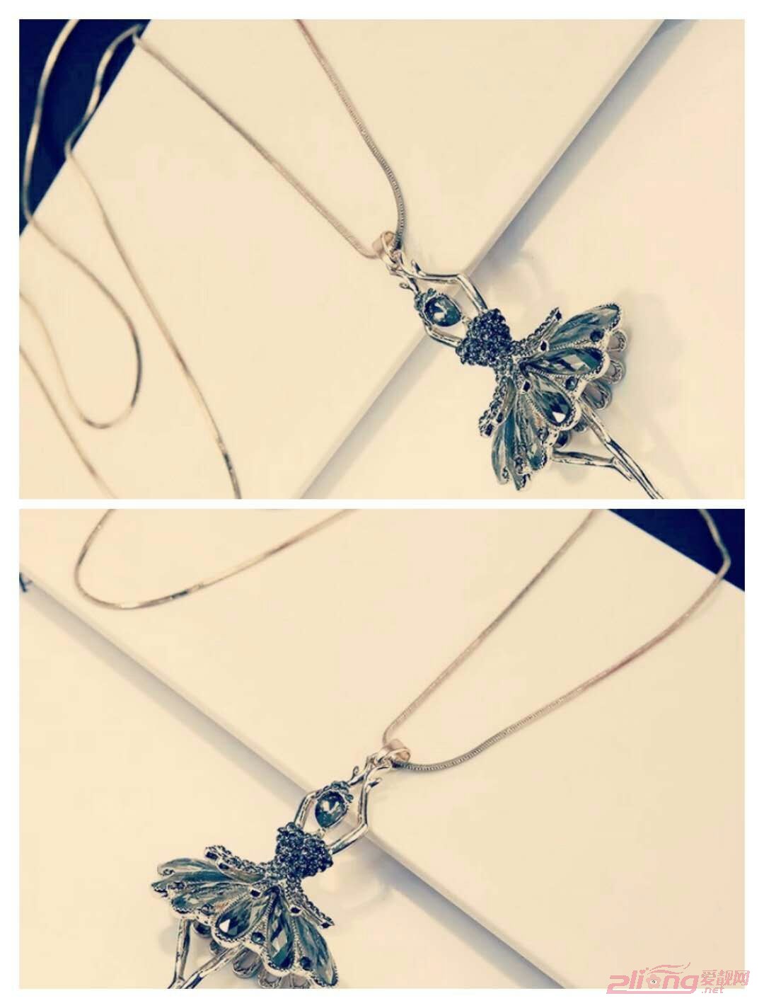 针织衫配上一条美美哒项链，胸前的风景，点缀的是整个秋冬