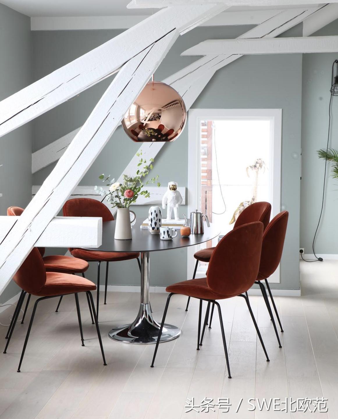 2.7米宽的餐厅怎么放圆餐桌,北欧实木圆餐桌