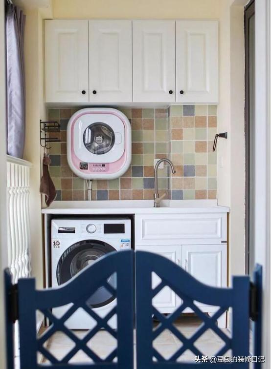 阳台装修做洗手盆，注意尺寸做对，才能让洗衣区功能性更强