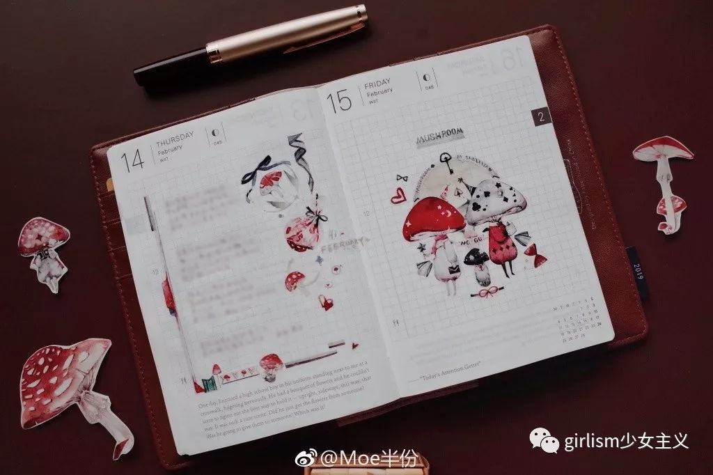 可爱的日系风手帐,简单又可爱的蓝色系手帐