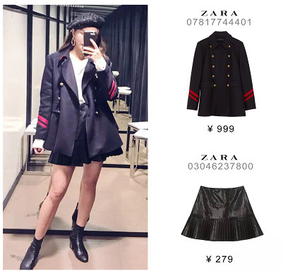 zara穿搭格子半身裙,zara穿搭2019初秋半裙