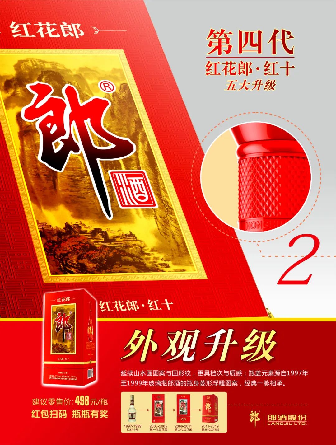 红花郎10与红十第四代区别,第四代红花郎10升级了多少