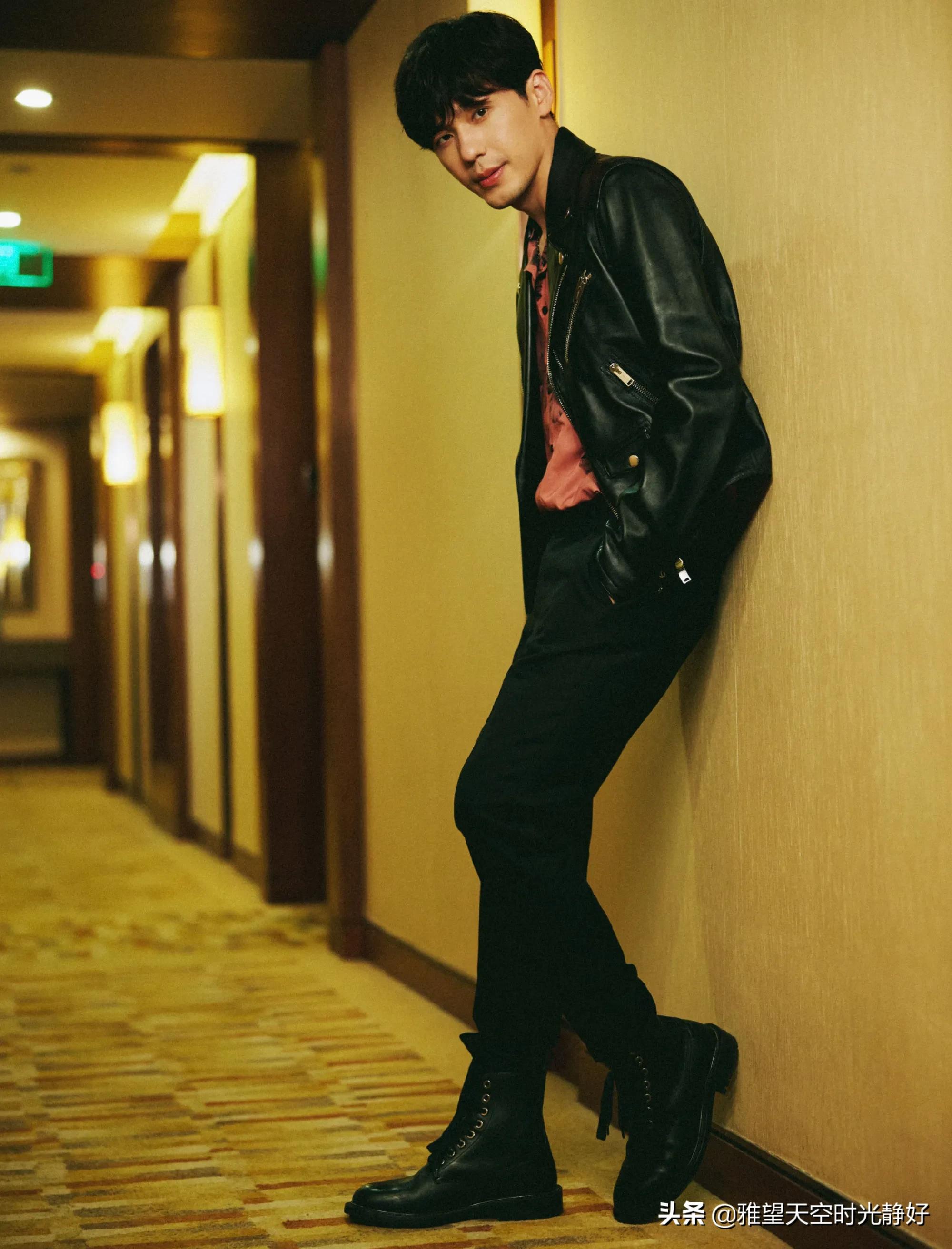 秋冬男星皮衣穿搭,男明星皮衣外套搭配