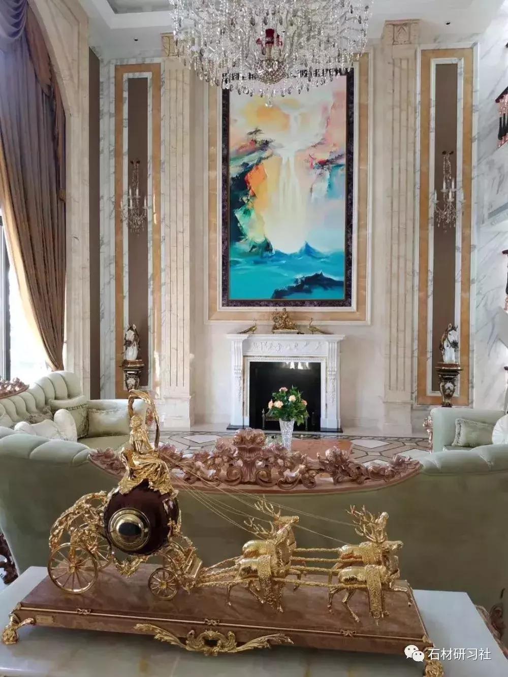 深圳豪宅别墅装修效果图,大理石豪宅整装