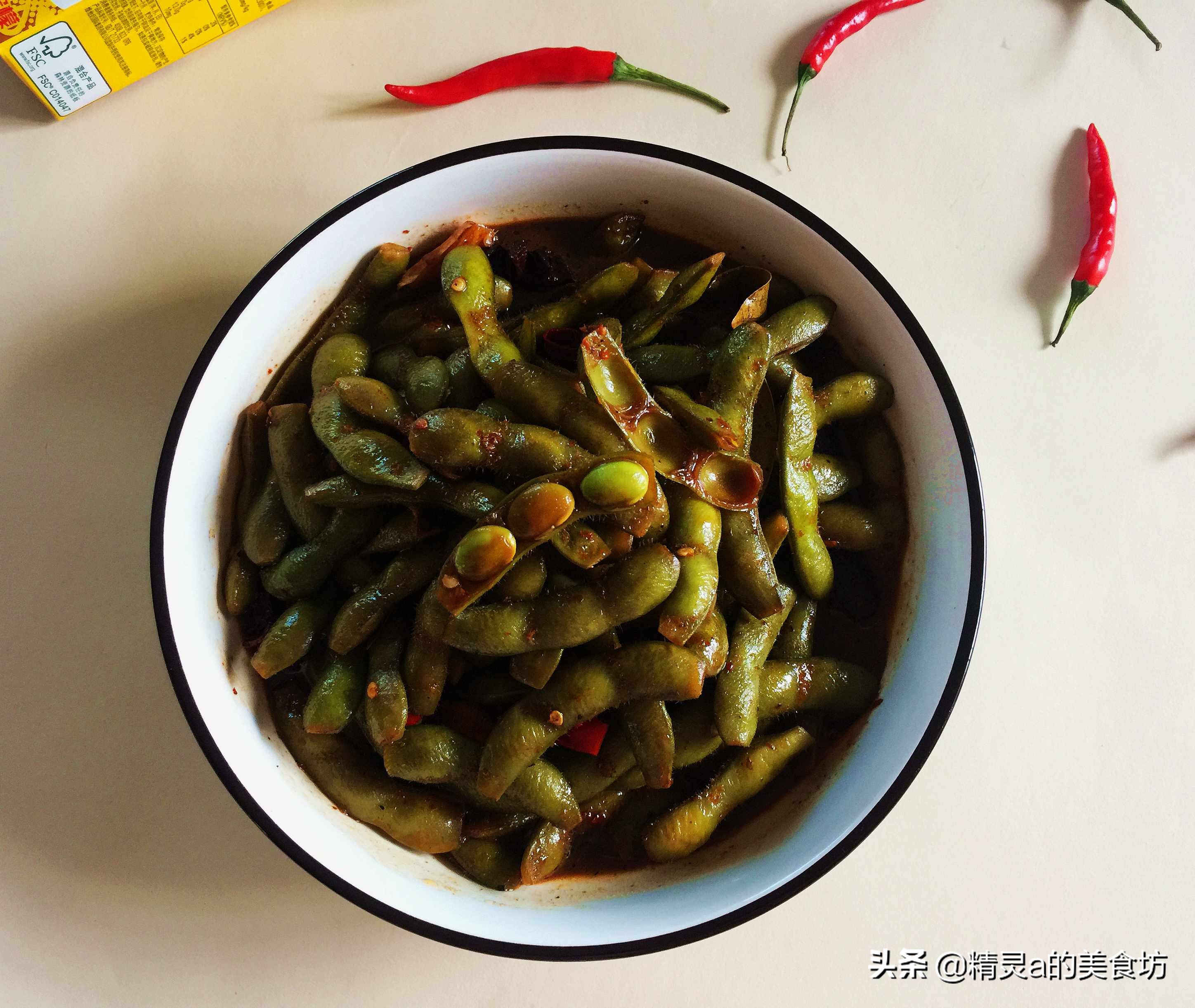绝味卤香辣毛豆最正宗的做法,口味毛豆做法步骤