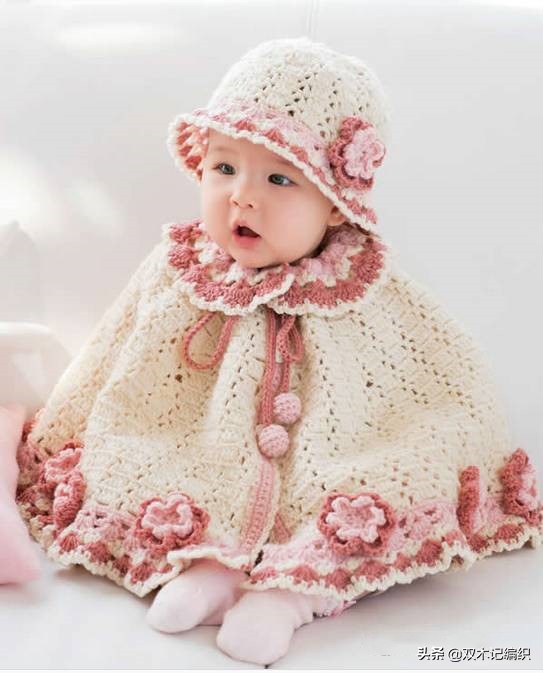 儿童流苏钩花帽教程,婴儿扇形花帽子钩针教程
