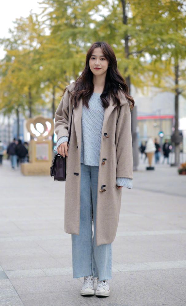 小个子穿搭150显高显气质羊绒大衣,斗篷式羊绒大衣短款小个子穿搭
