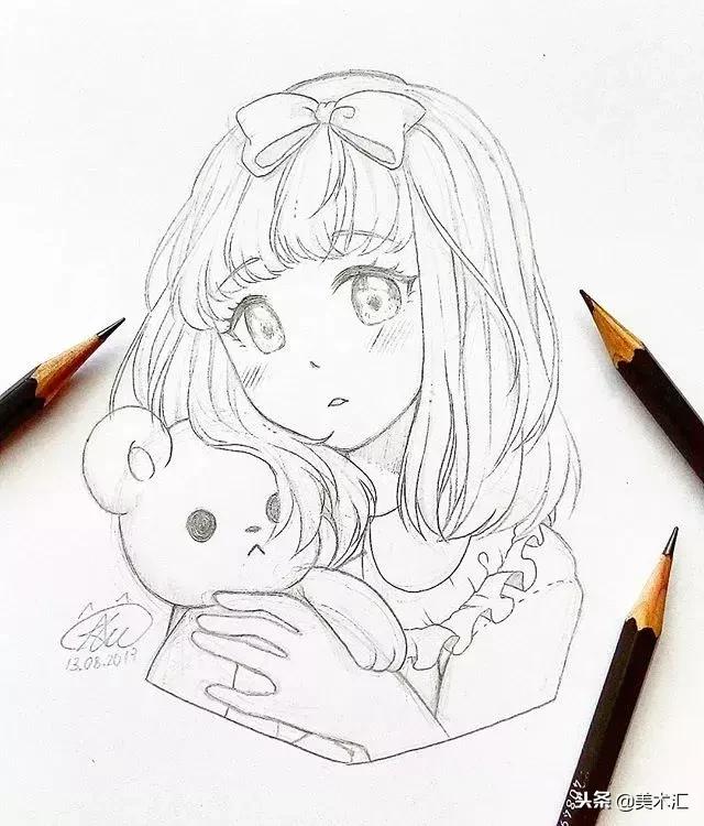 线条感十足的动漫人物,线条感很强的人物素描
