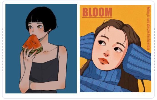 创意爱心插画素材,插画大全100张