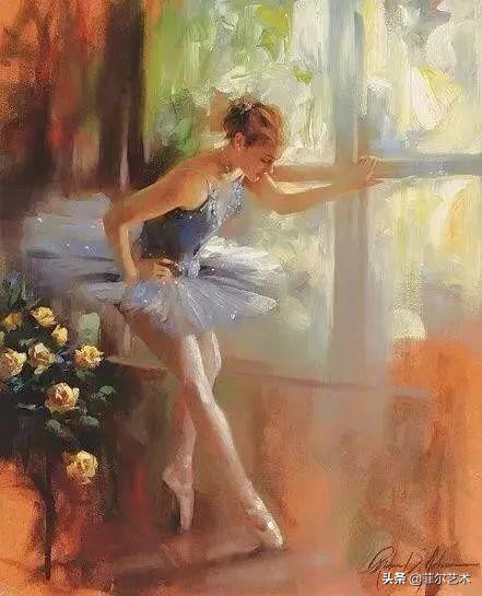 现代艺术油画中的美人,阳光美少女图片绘画
