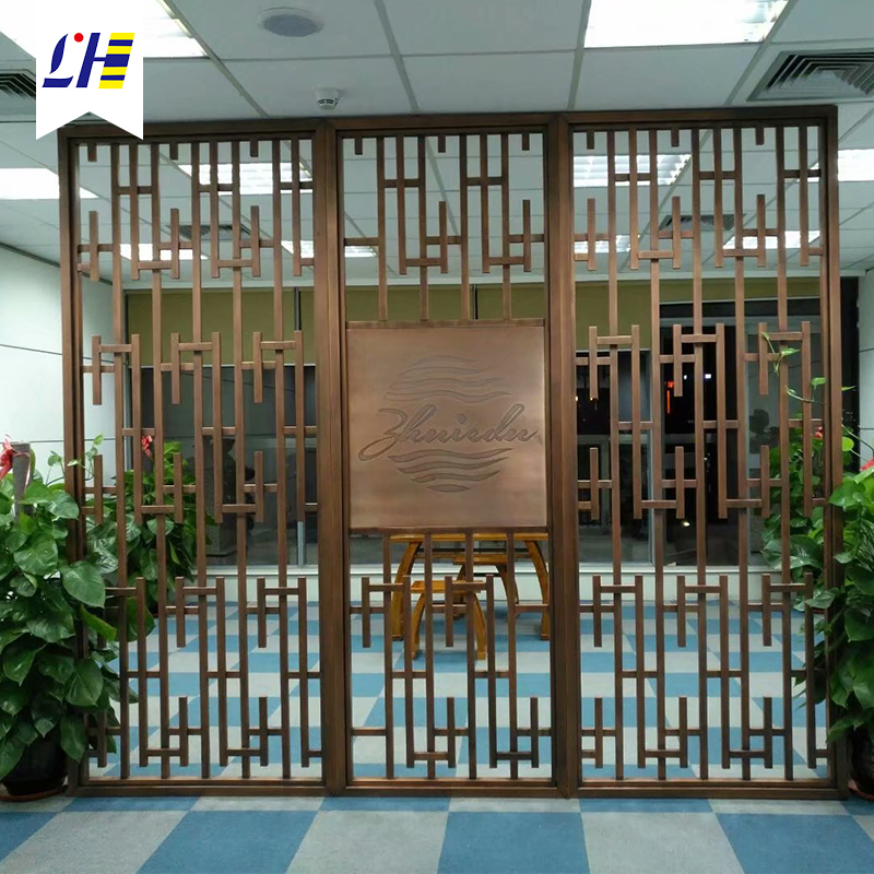 不锈钢餐厅卡座屏风隔断,玫瑰金不锈钢屏风价格