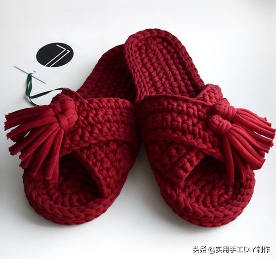 钩编拖鞋教程,毛线拖鞋钩编教程全过程最简单的