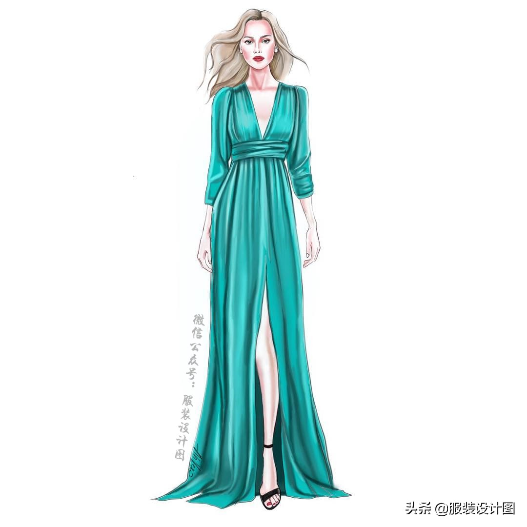 服装设计时装画教学procreate,procreate画服装设计图教程