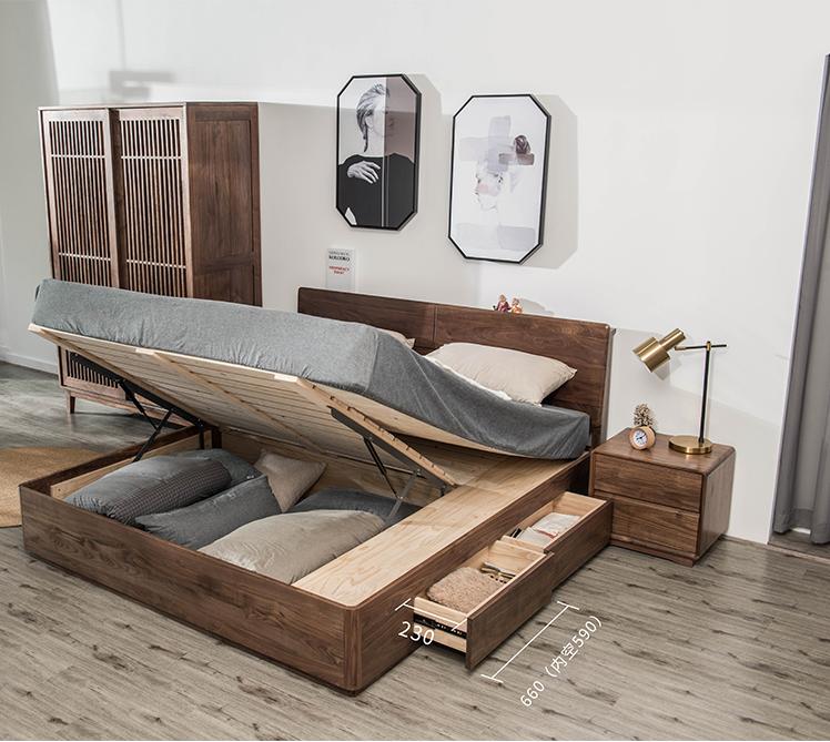 法式复古实木床定做,正宗老式中式实木床