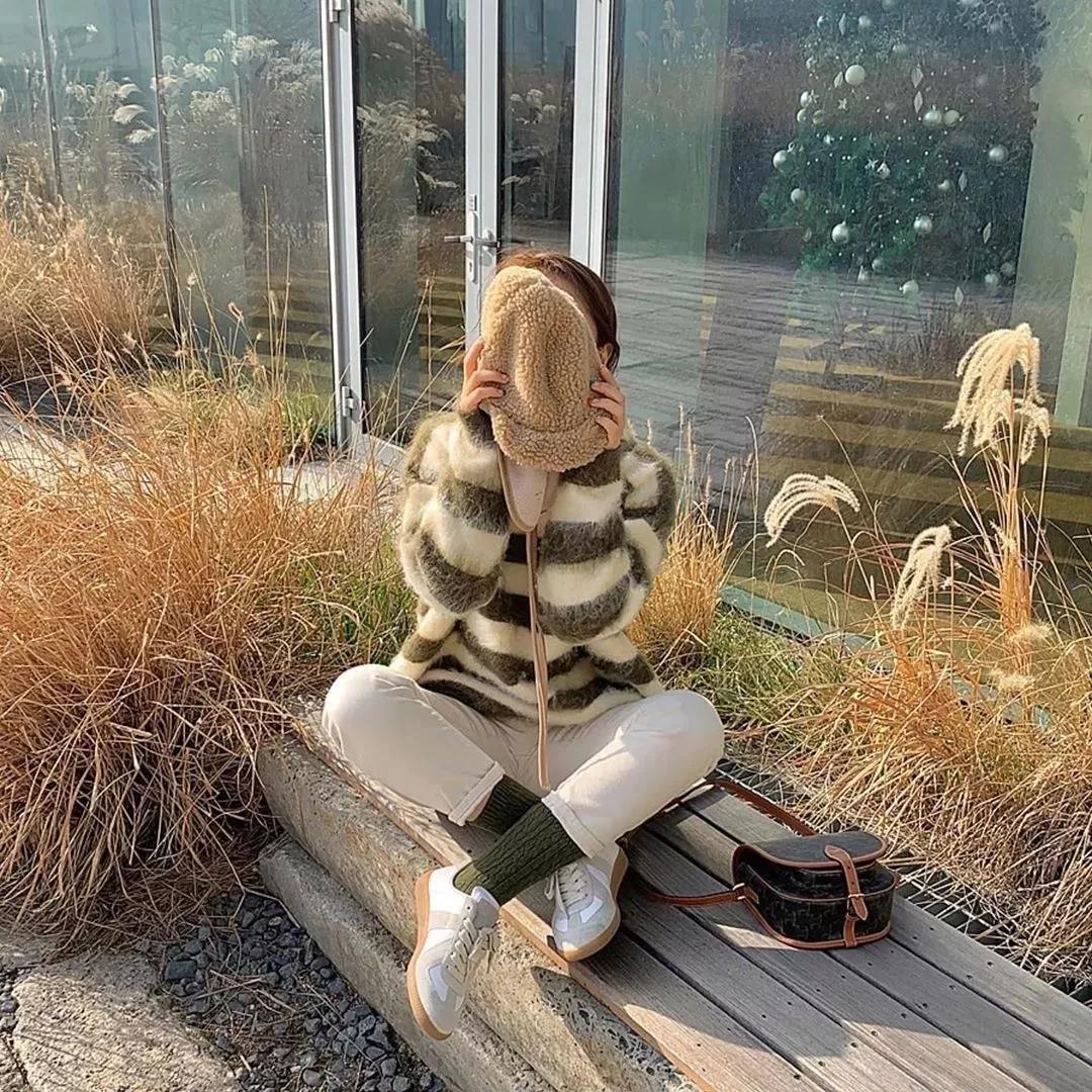 韩国欧尼毛衣穿搭,韩系欧尼温柔通勤感秋日气质内搭