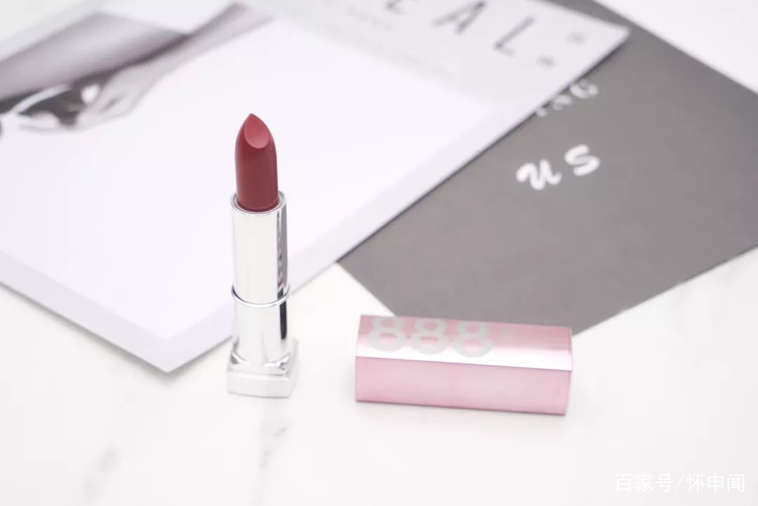美宝莲口红亮面,美宝莲口红吸睛橘棕色08