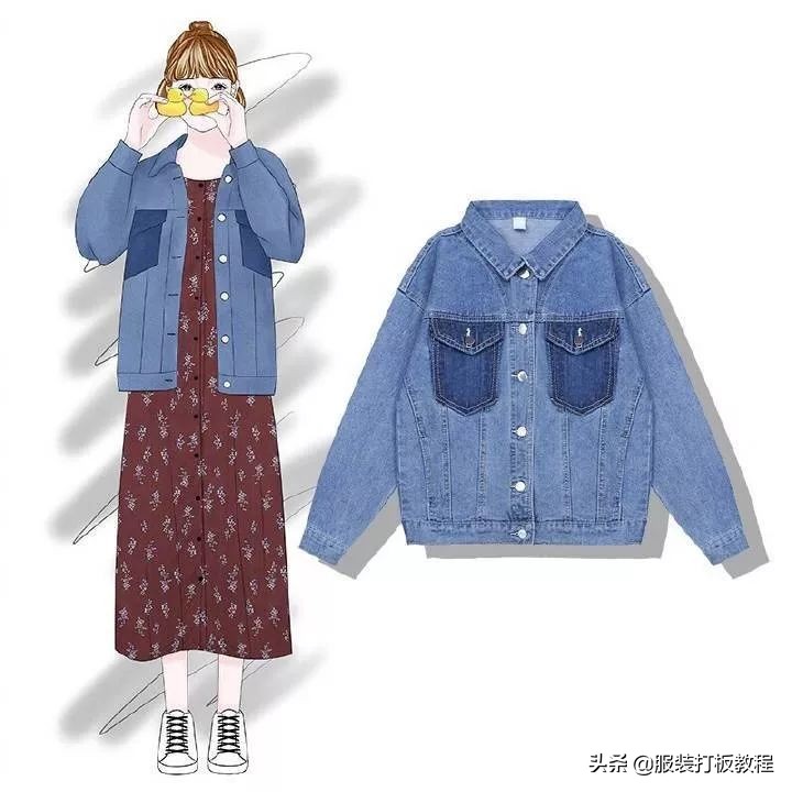 时尚穿搭手绘服装设计,纯手绘服装搭配设计稿